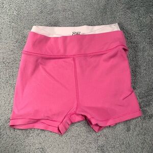 Athleta girl Pink transcend crossover shortie Shorts M/8-10